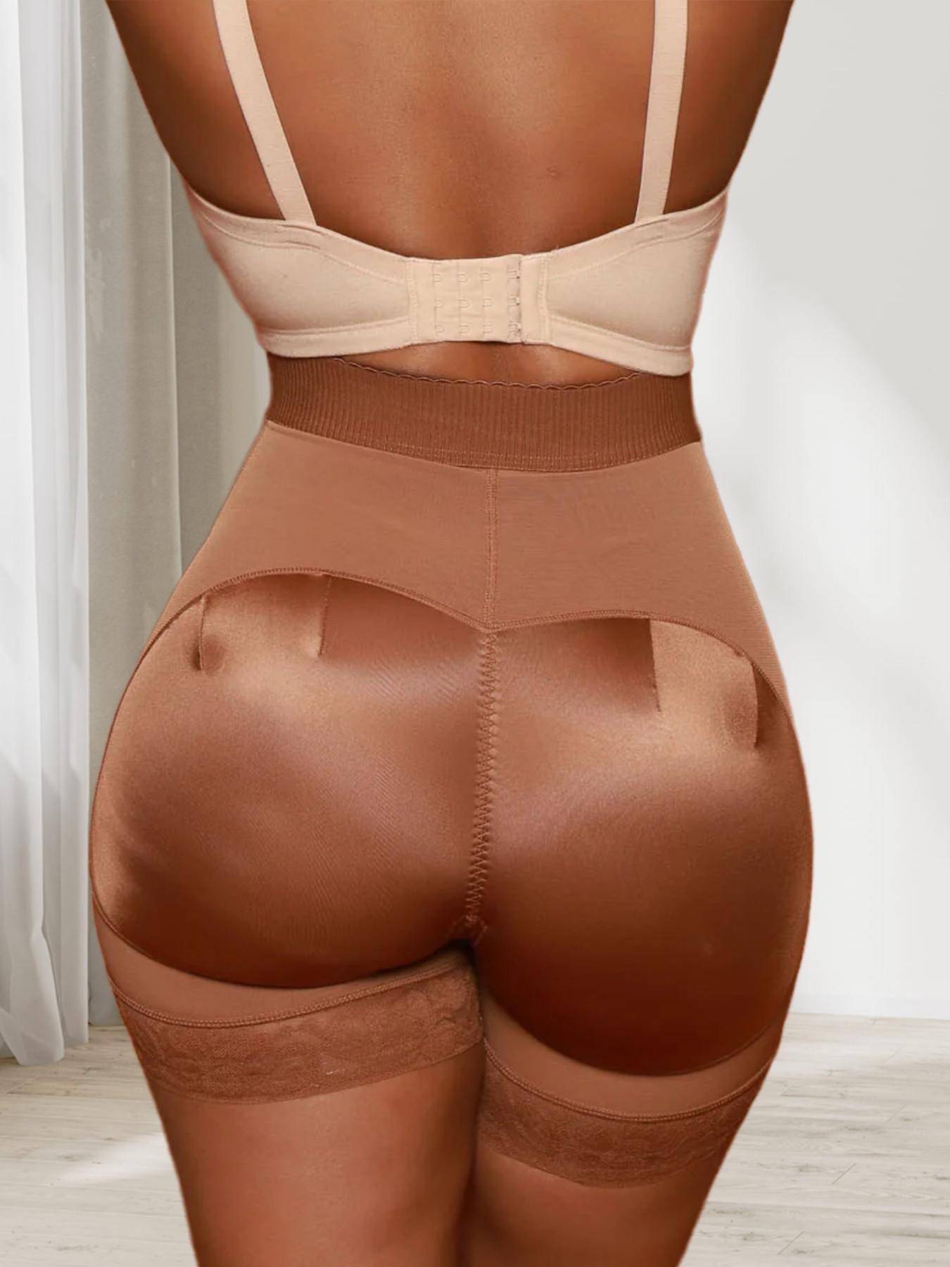 High Waisted Lift Pants With Zipper Skinny Butt Lifter Shapewear Short