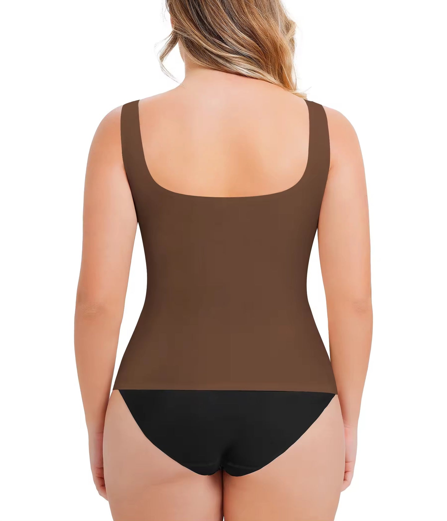 Women's V-Neck Camisole Tummy Control Shapewear Breathable Compression Tank Top Slimming Body Shaper