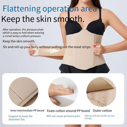 Waist and Abdomen Compression Plate Belt After Liposuction