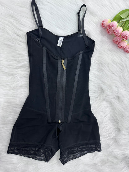 High Compression Control Tummy Adjustable Shaper Half-leg Short Girdle With Wide Straps Women's Fajas Colombianas Shapewear