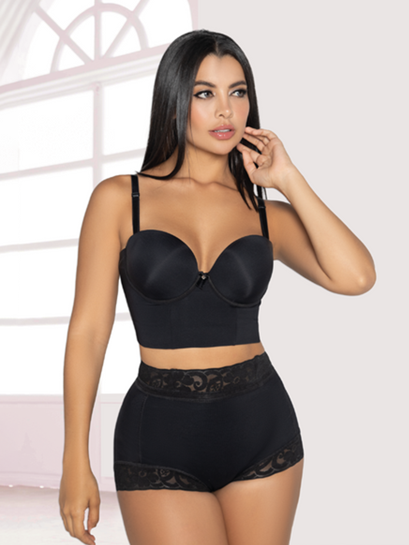 Lift Hip Version of Underwear Tummy Control Faja Lace Butt Lifter Shorts