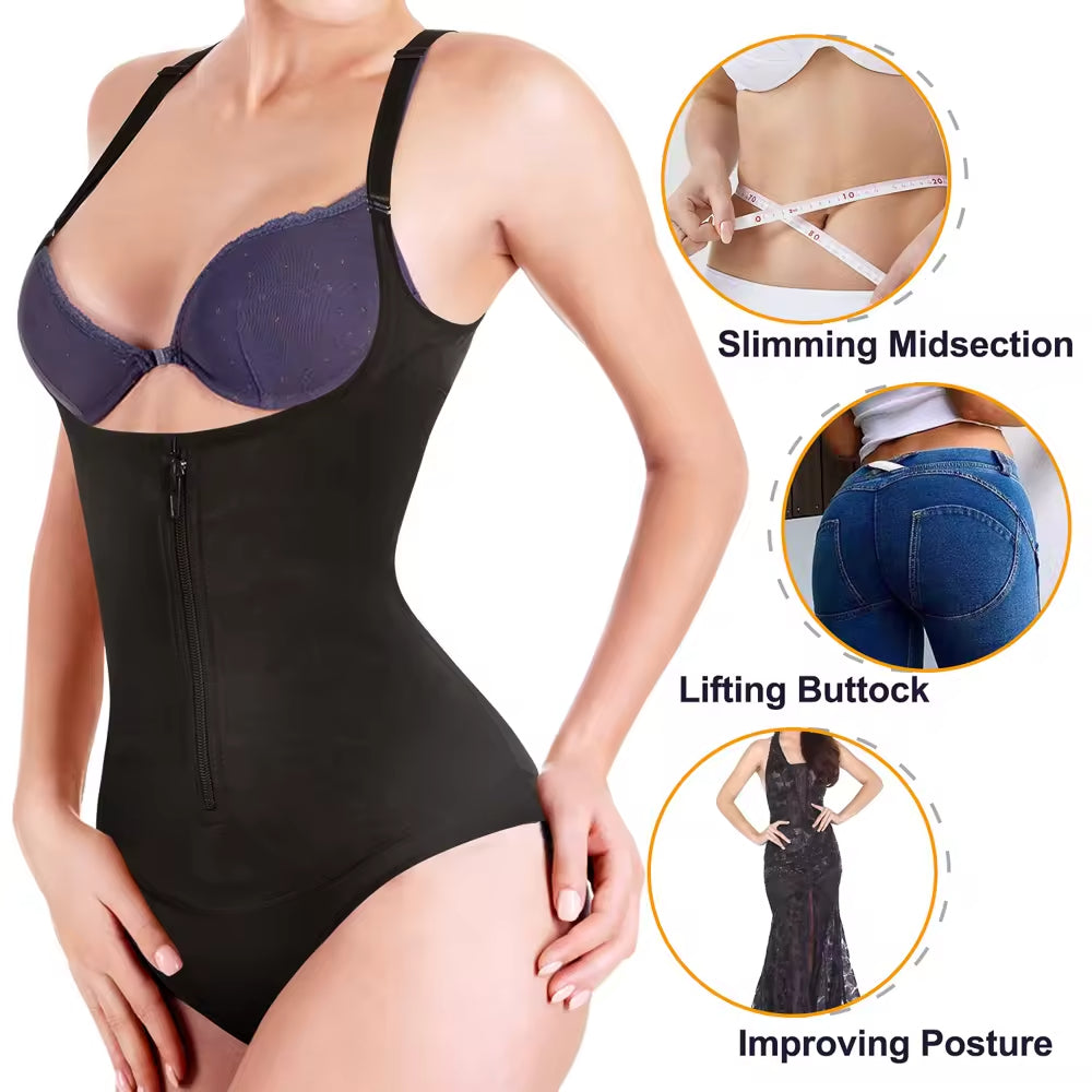 Sexy Butt Lifter Full Body Shaper Tummy Control Fajas Colombianas Shapewear Waist Trainer Bodysuit Open Shapewear